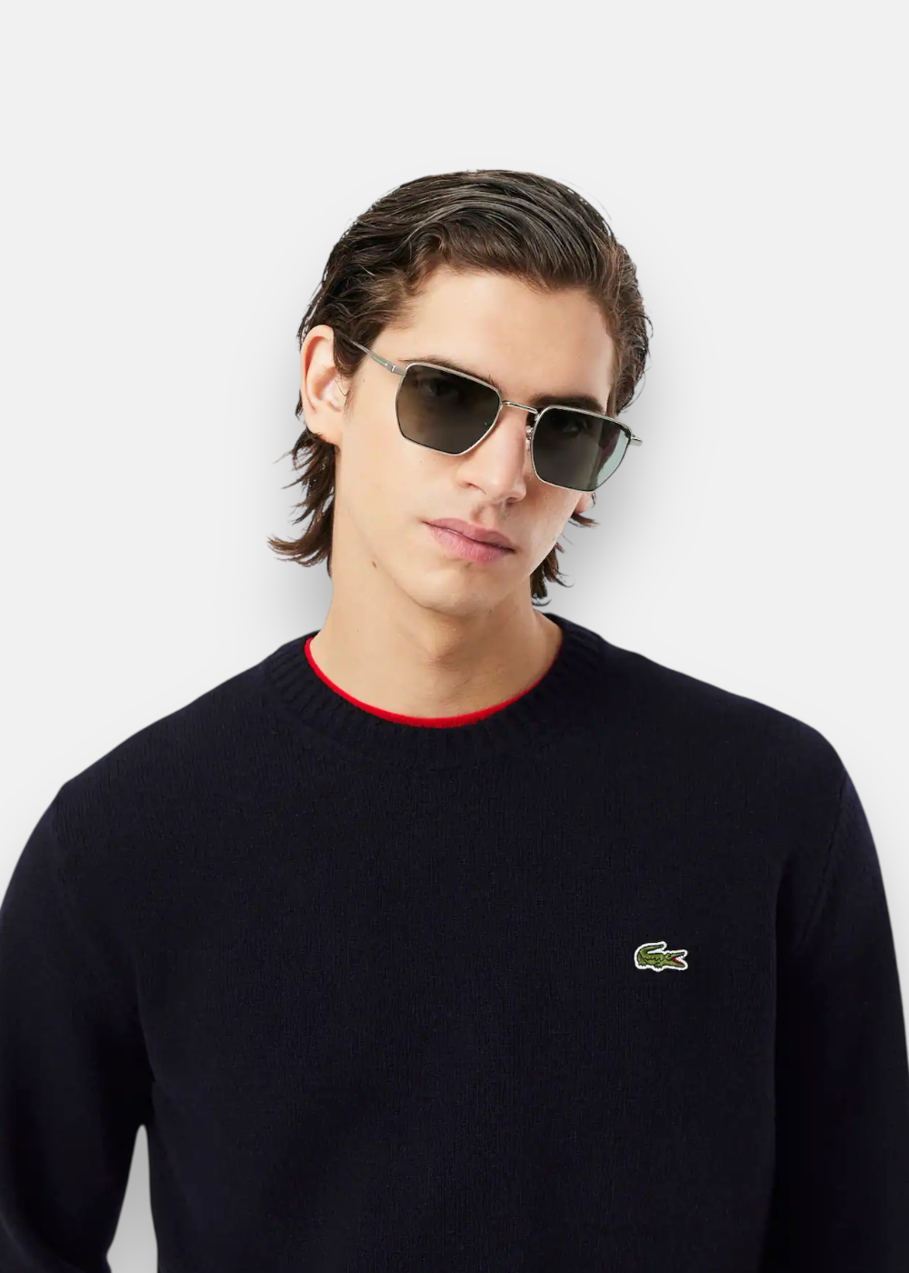 Pull en laine col rond - marine