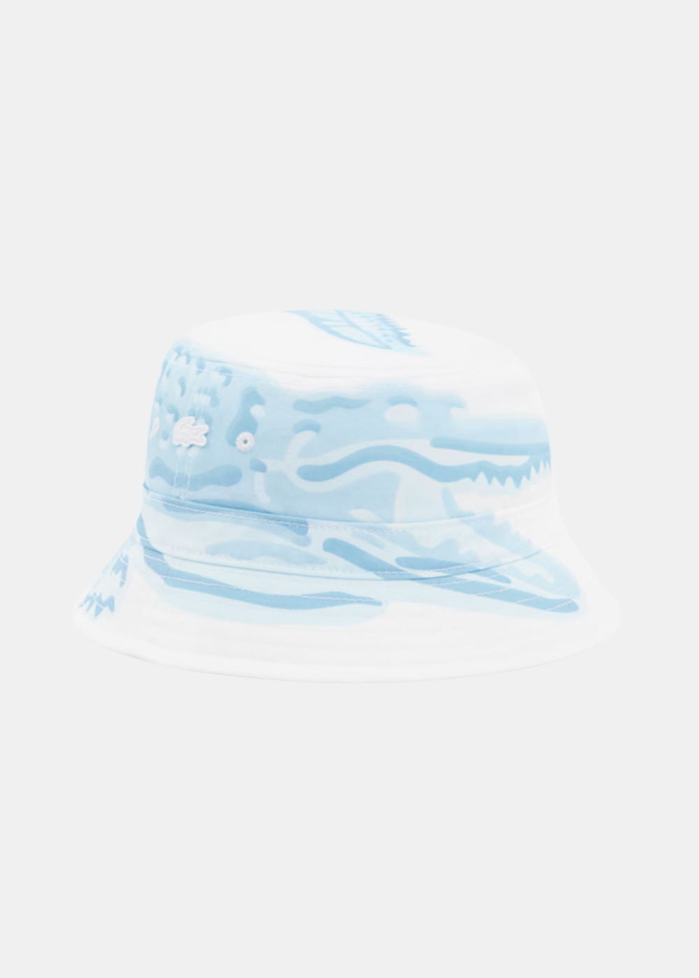 vue de face du Bob Lacoste imprimé crocodile XXL - bleu
