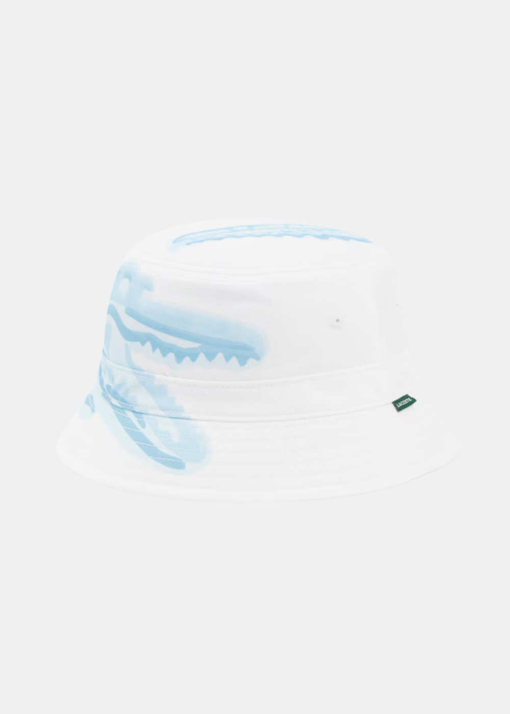 vue de trois quart du Bob Lacoste imprimé crocodile XXL - bleu