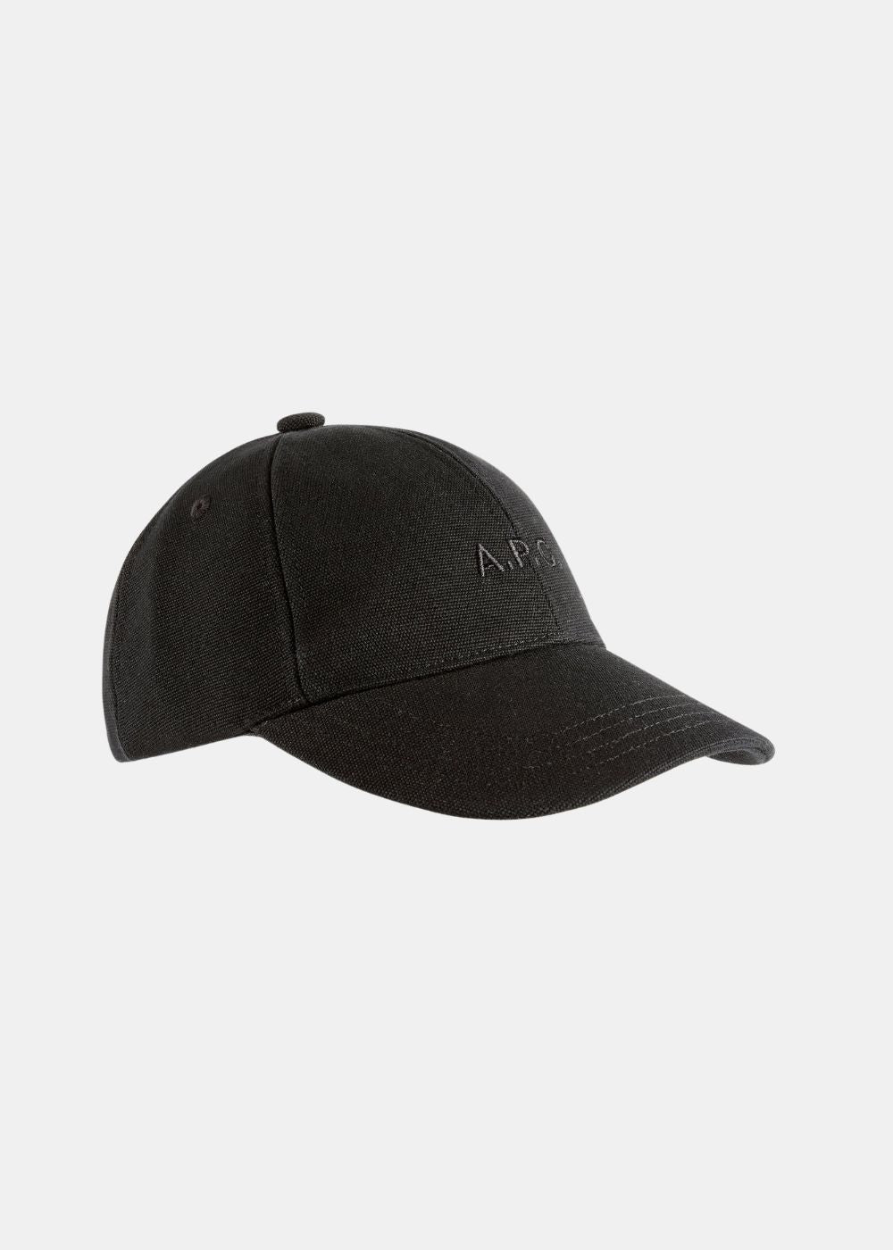 Casquette A.P.C. Charlie - noir vue de face sur fond blanc