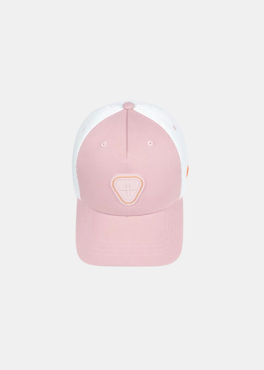 cette photo montre la Casquette gertrude Billy2Tones, coloris rose pâle vue de haut sur un fond blanc