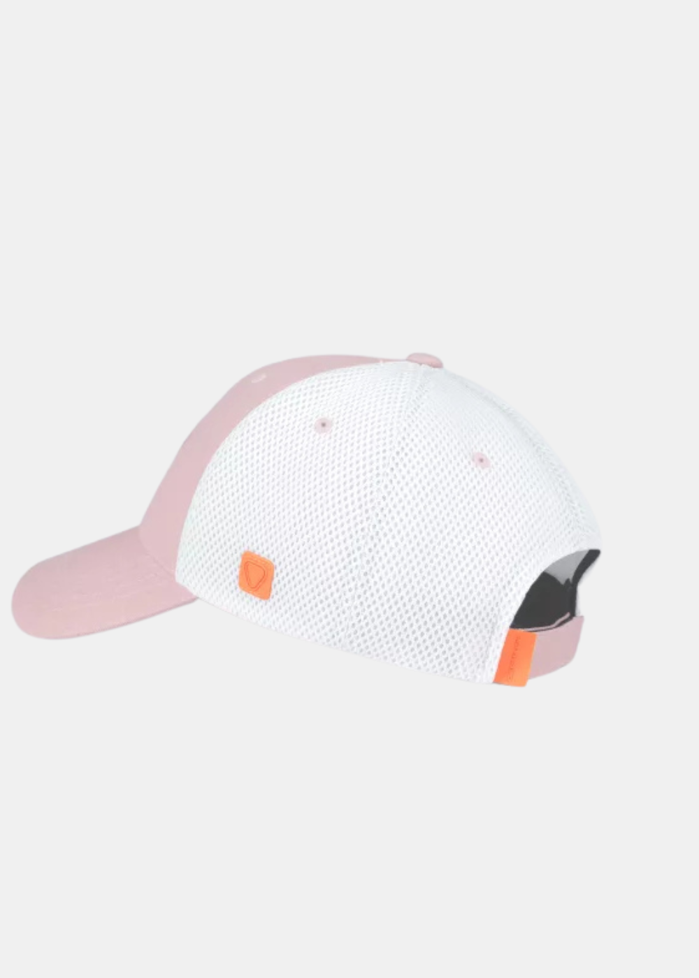 cette photo montre la Casquette gertrude Billy2Tones, coloris rose pâle de derriere et met en evidence sa fermeture velcro