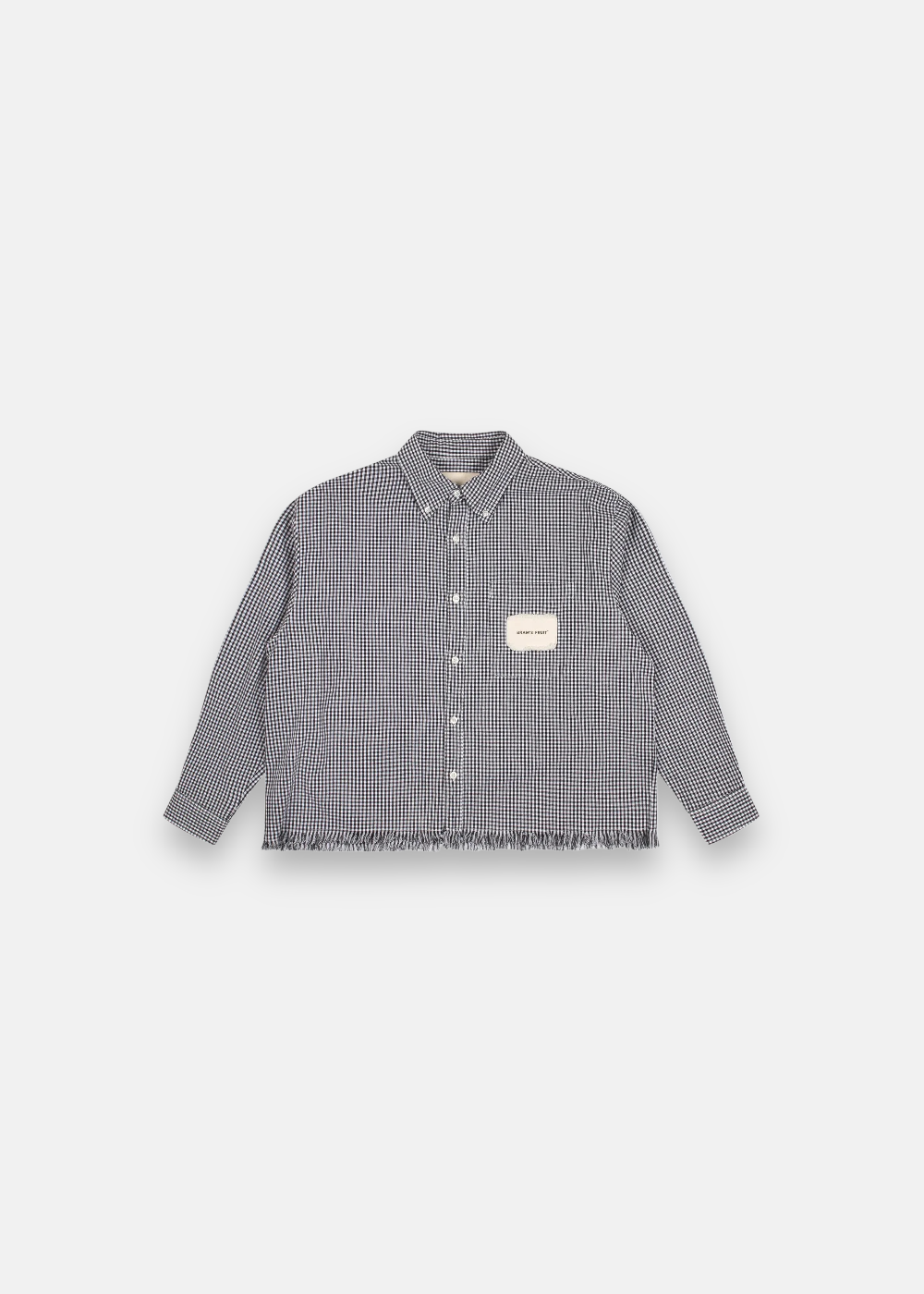 vue de face sur fond blanc de la Chemise Bram's Fruit Distressed Farmer's Olive Green