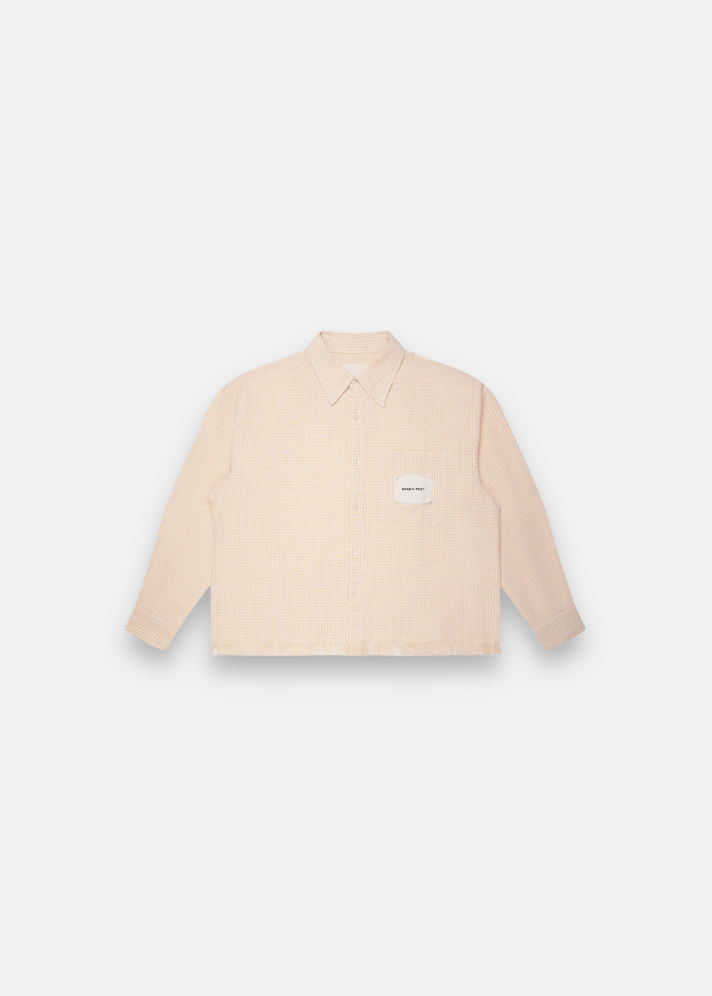 vue de face sur fond blanc de la Chemise Bram's Fruit Distressed Farmer's orange