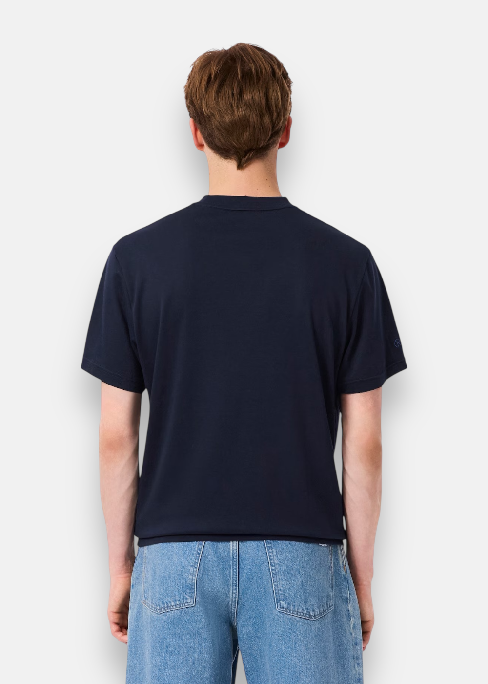 T-shirt signature René Lacoste - marine