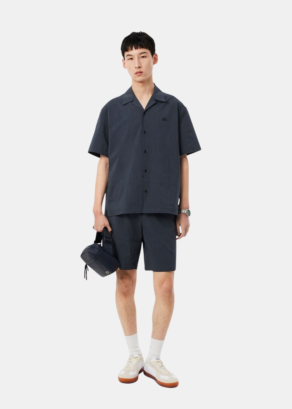 Chemise en Seersucker - bleu