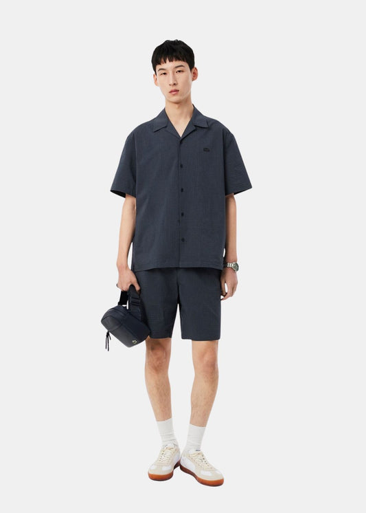 Chemise en Seersucker - bleu