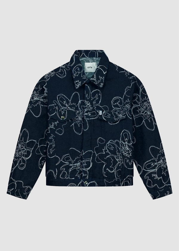 Veste en jean Flower Stitch