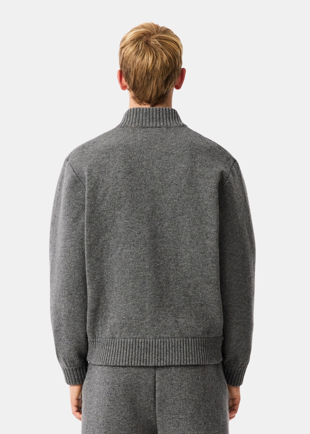 Bomber en laine mérinos – gris