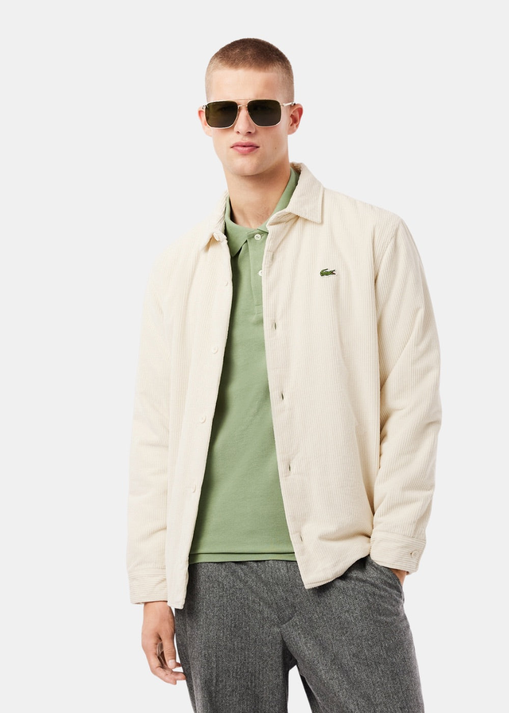 Surchemise en velours - beige