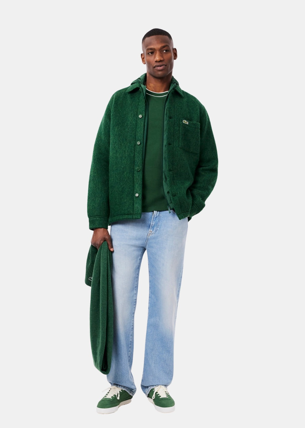 Surchemise en feutre de laine - vert