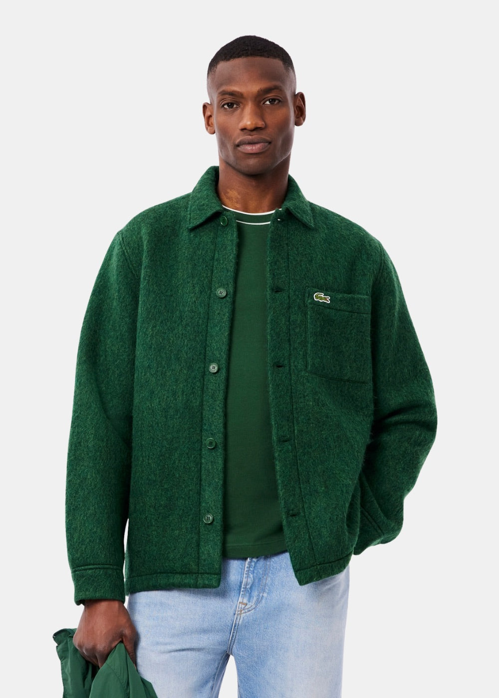 Surchemise en feutre de laine - vert