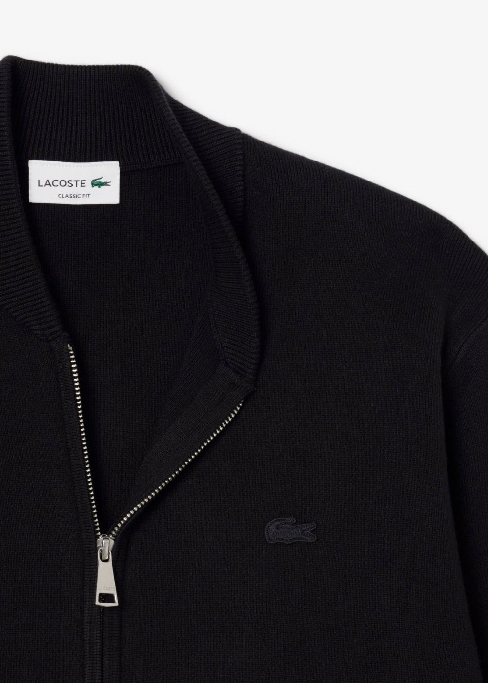Bomber en maille de laine – noir
