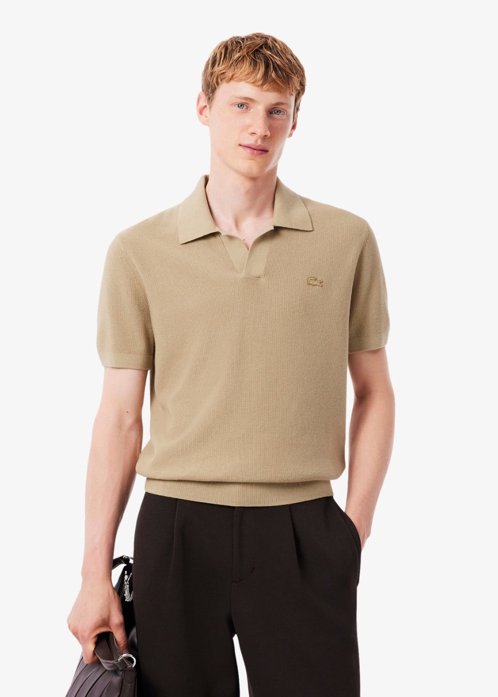 Pull col ouvert - marron