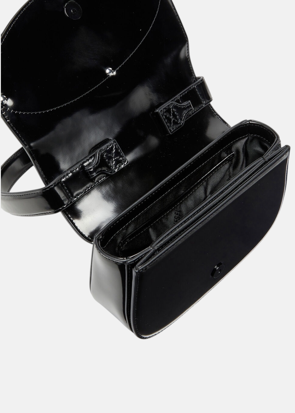 Sac 1DR bandoulière glossy - noir