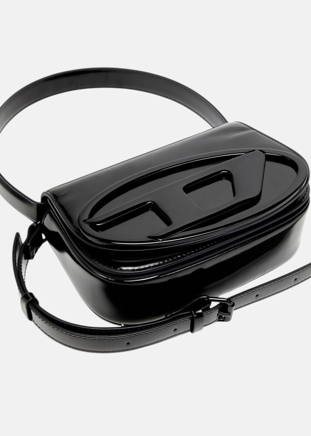 Sac 1DR bandoulière glossy - noir
