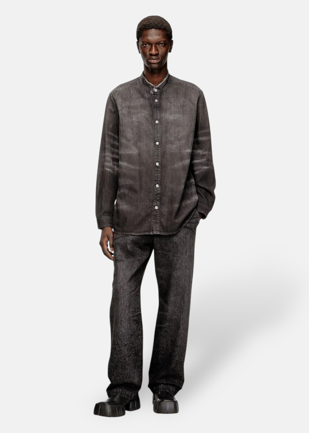 Chemise Denim D-Simply - noir