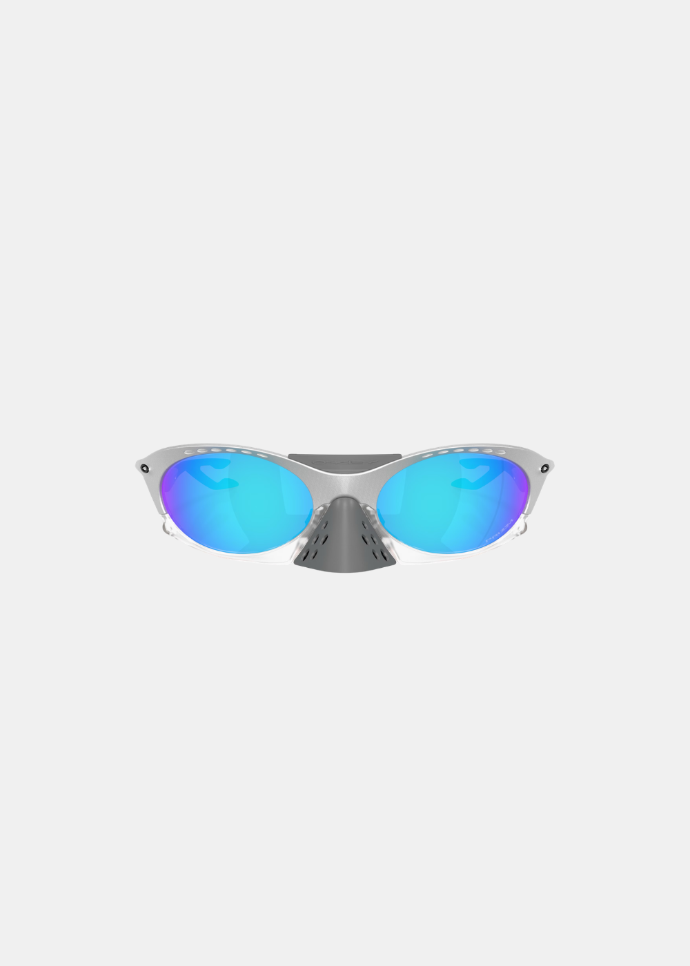Lunettes_de_Soleil_Plantaris_monture - argent_sapphire de face avec son nez amovible
