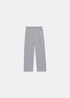 Packshot de face du pantalon de jogging ample unisexe Gertrude ROBBIEW en molleton gris chiné.