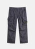 Pantalon Cargo Stone Island  Camouflage bleu Marine vue de face sur fond blanc