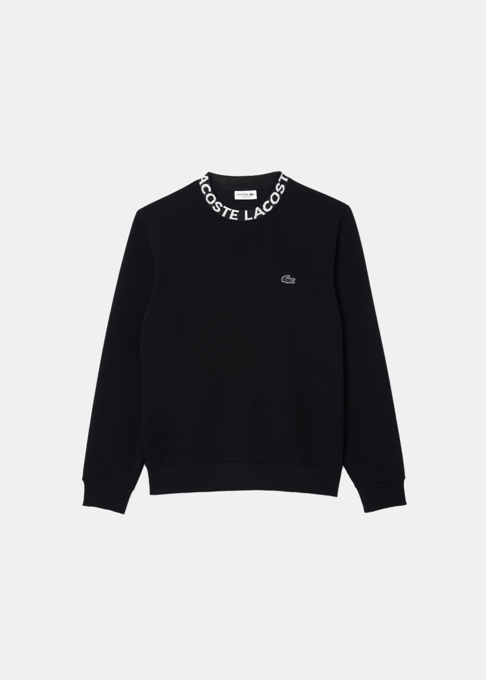 Sweatshirt avec col siglé en double-face - noir