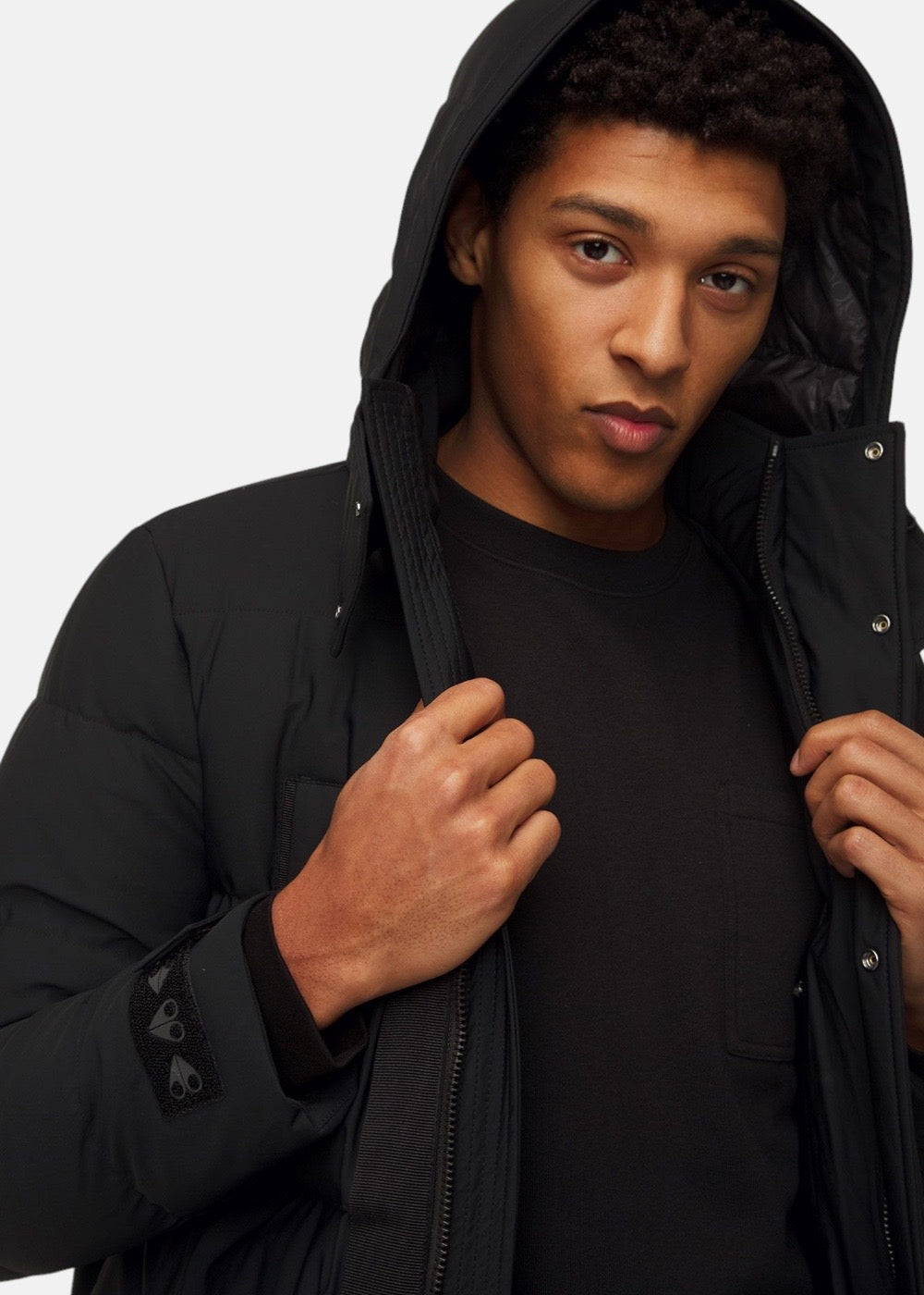 Parka Moose Knuckles  Valleyfield Noir capuche detail