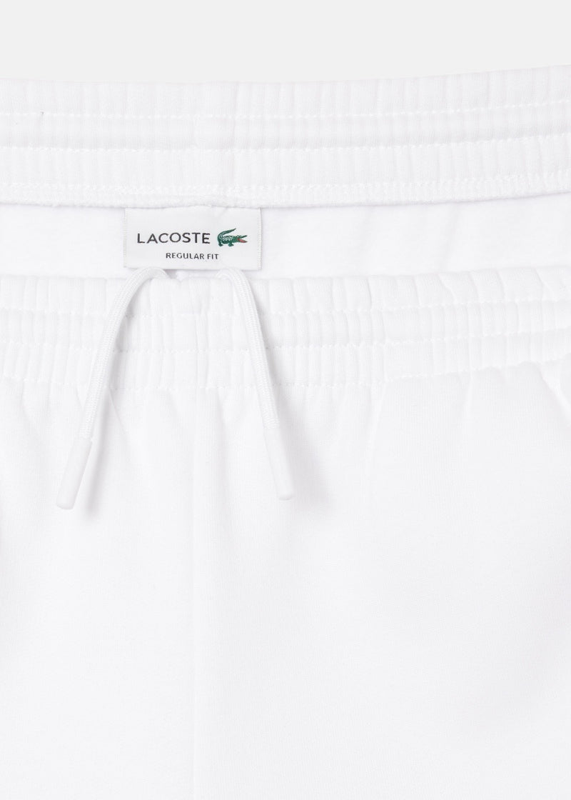 Pantalon de survêtement Lacoste en molleton gratté blanc