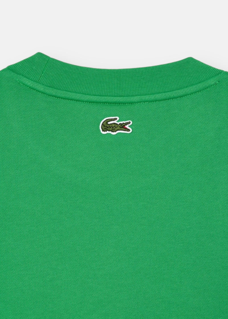 Sweatshirt loose fit Lacoste imprimé monogramme vert