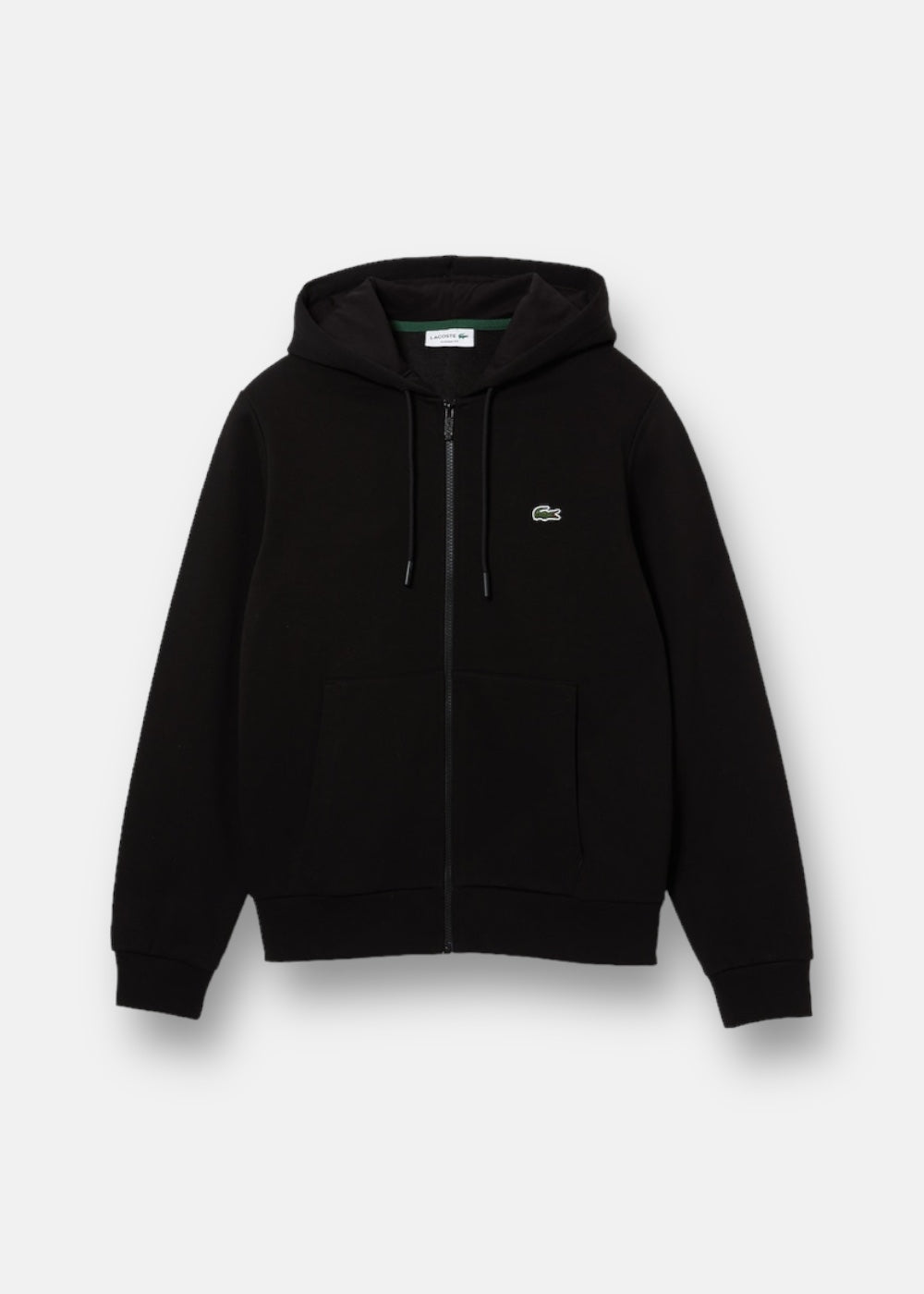 Sweat-shirt zippé à capuche - noir