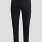 Pantalon cargo - satin stretch - noir