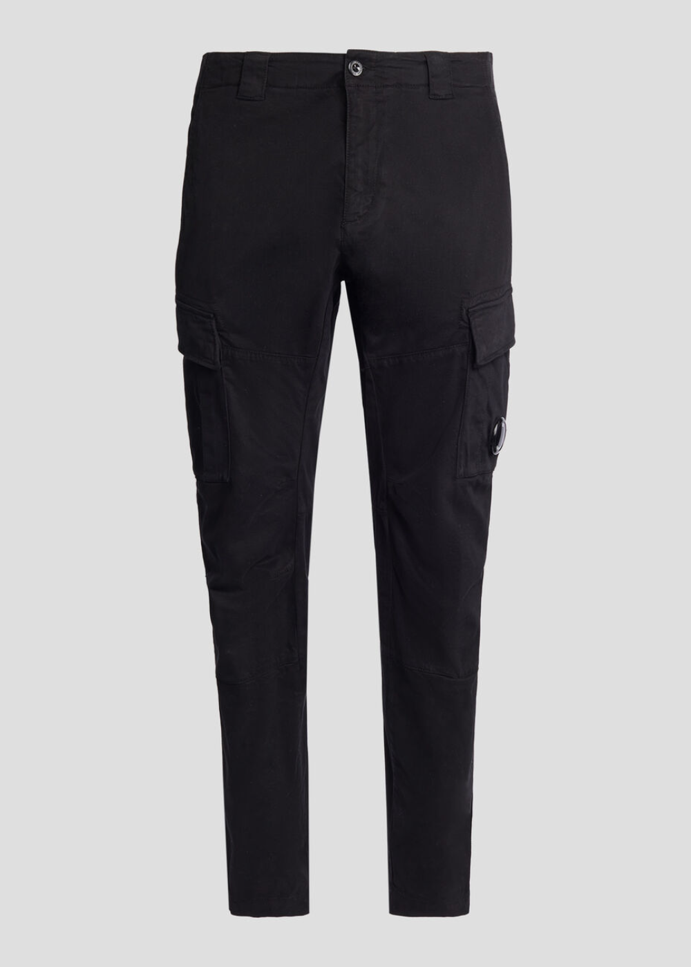 Pantalon cargo - satin stretch - noir