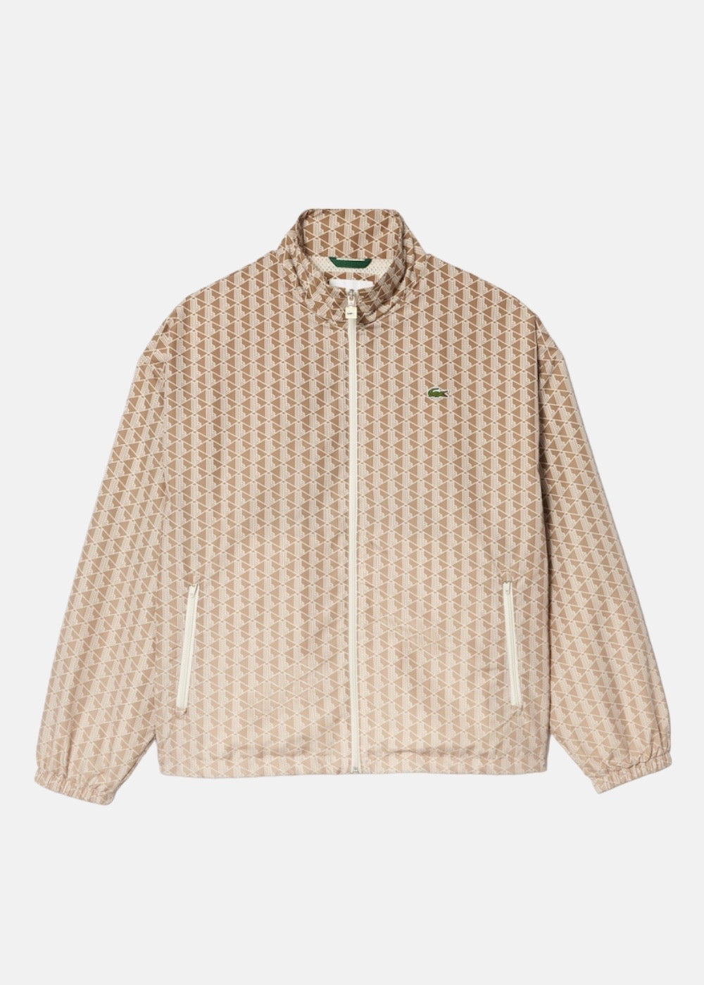 Veste de survêtement imprimé monogramme - beige