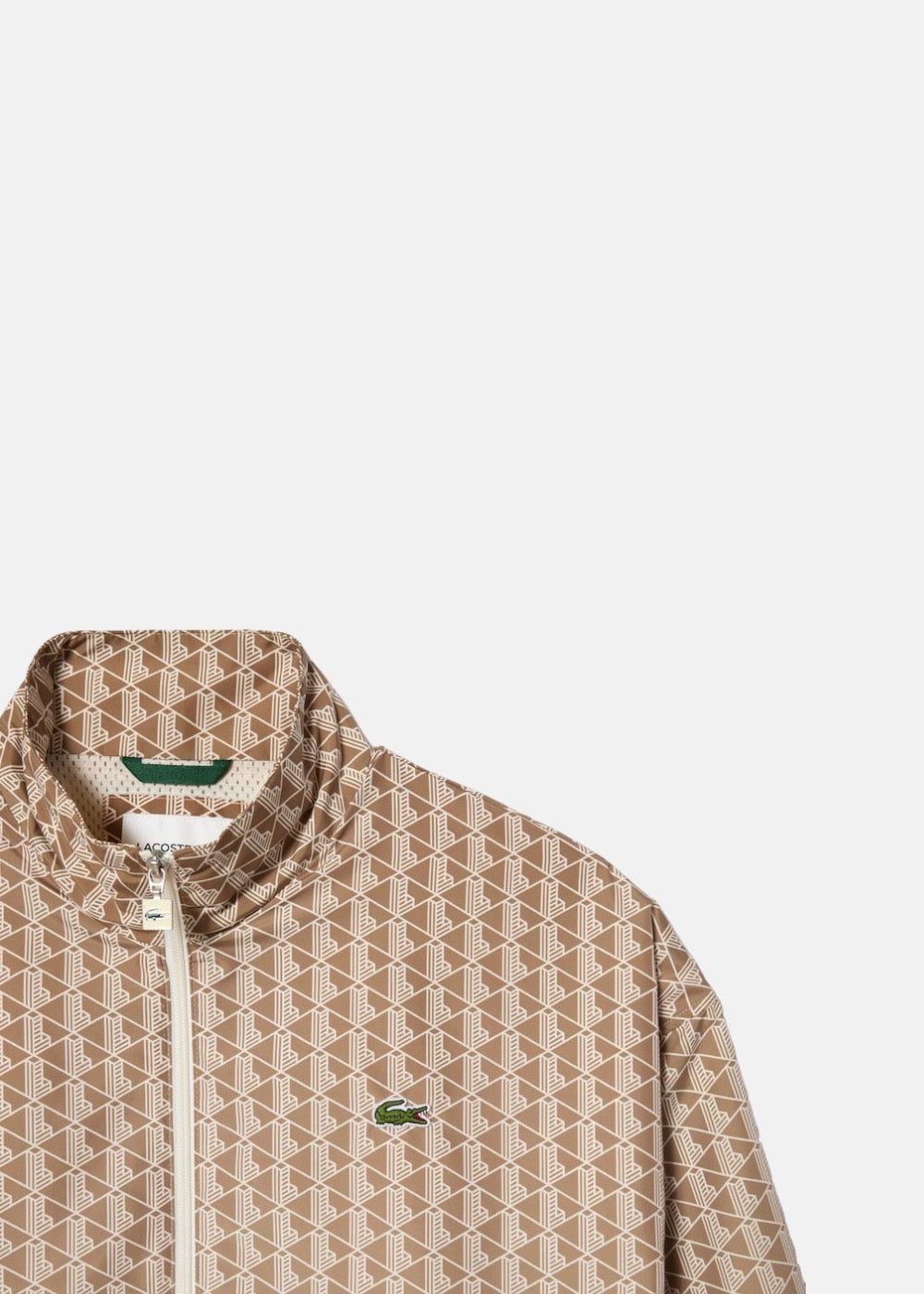 Veste de survêtement imprimé monogramme - beige