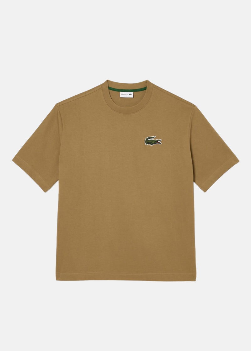 T-shirt  Lacoste loose fit avec grand crocodile marron