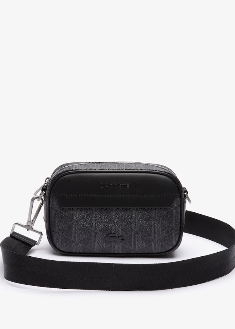 Sacoche bandoulière reporter bag monogramme - noir