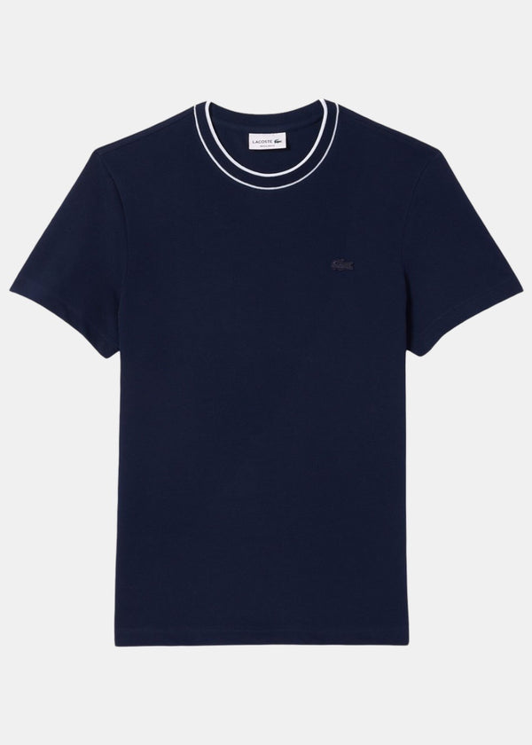 T-shirt  Lacoste en coton piqué bleu