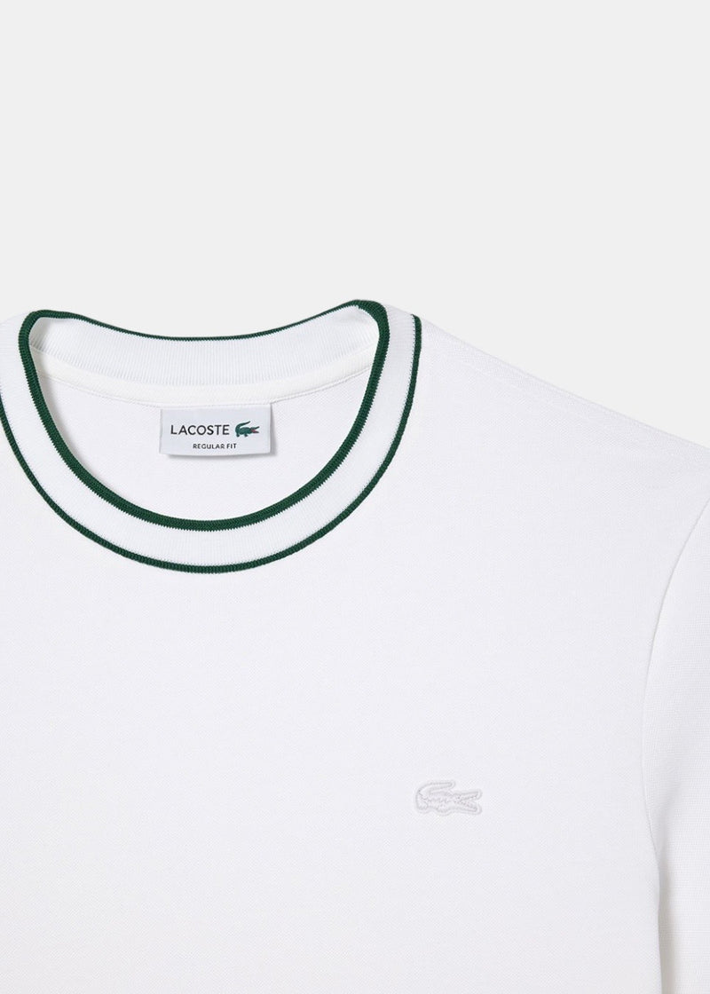 T-shirt  Lacoste en coton piqué blanc