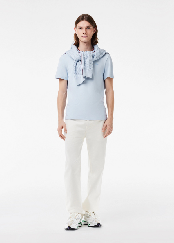 T-shirt  Lacoste en coton piqué bleu gris