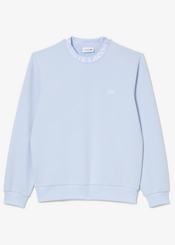 Sweat-shirt avec col siglé en double-face - bleu gris