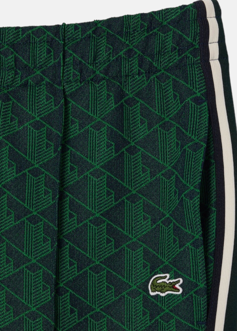 Pantalon de survêtement Lacoste paris jacquard monogramme vert