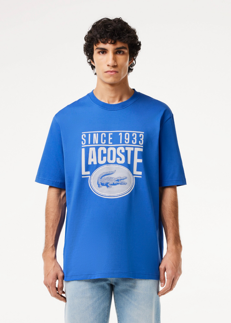 T-shirt Lacoste loose fit bleu