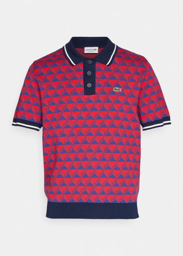 Polo Lacoste monogramme rouge