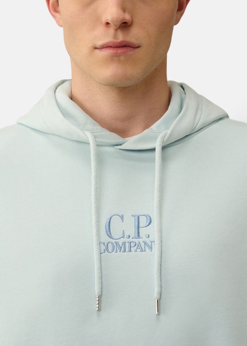 Sweat-shirt à capuche C.P. Company Starlight bleu  logo C.P. Company à l'avant
