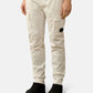 Pantalon cargo - satin stretch - Blanc