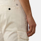 Pantalon cargo - satin stretch - Blanc