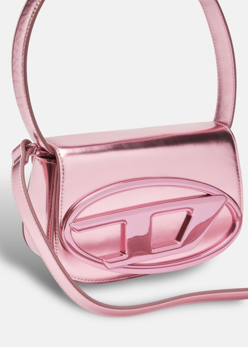 Sac à bandoulière en cuir nappa 1dr - rose