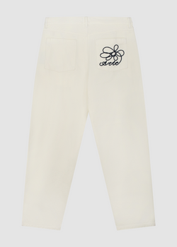 Pantalon Embroidery Pocket - Crème