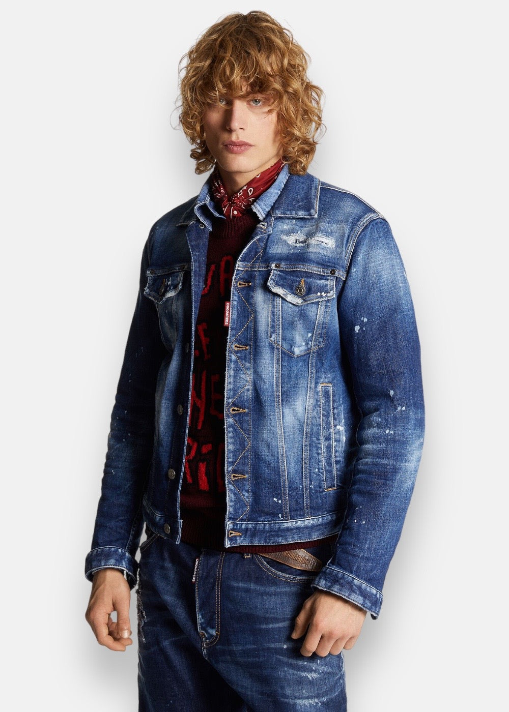 Veste en jean - Dan bleu