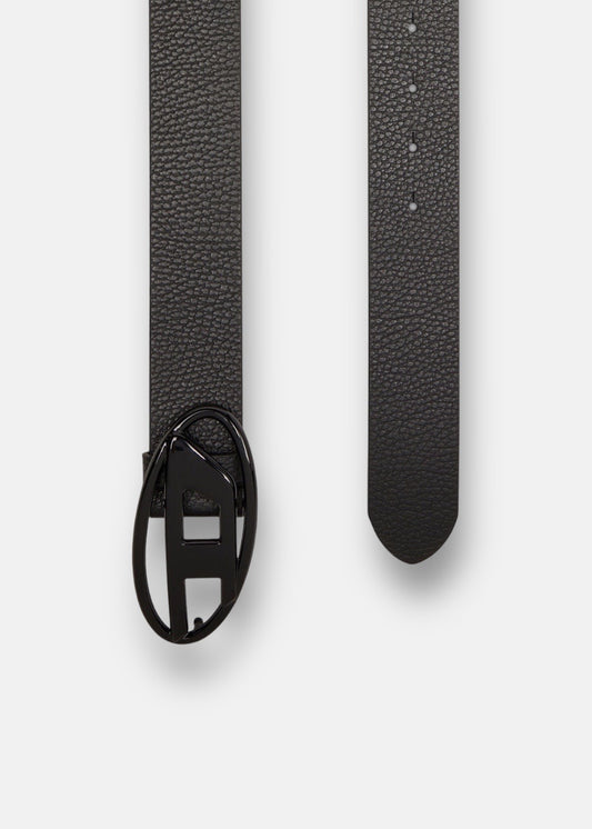 Ceinture en Cuir avec Boucle Noire