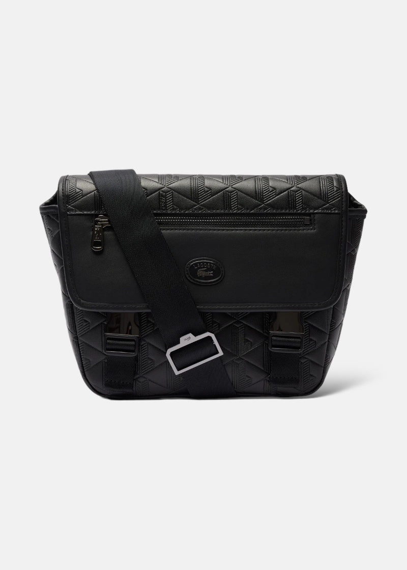 Sac Messenger Lacoste Momogramme - Noir